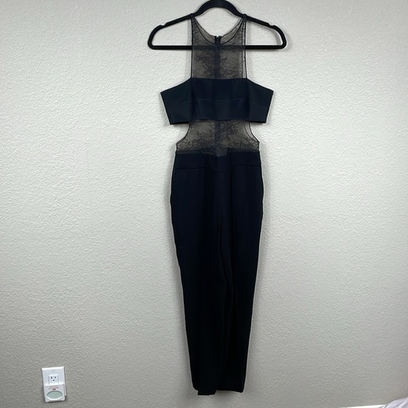 Noam Hanoch Nikka Bandeau Lace Cut Out Jumpsuit Black ASO Taylor Swift Sz 4 - Picture 8 of 16